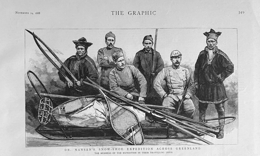 Dr. Nansen's Snow-Shoe Expedition Across Greenland.  1888.