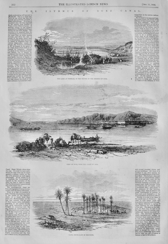 The Isthmus of Suez Canal