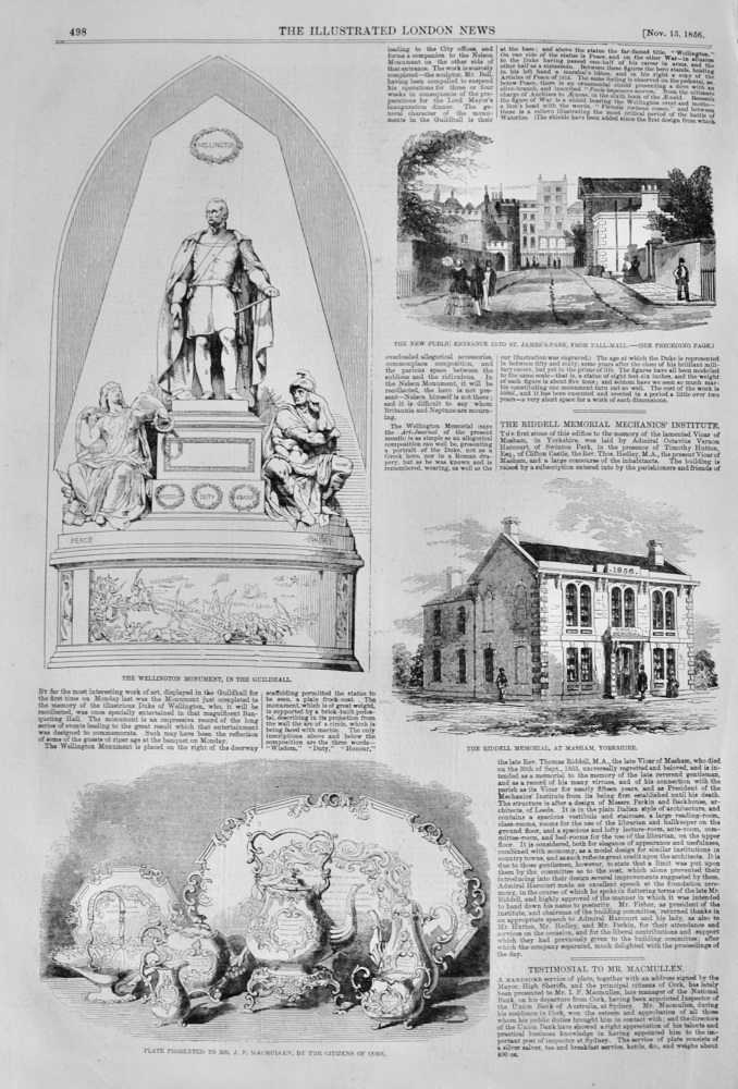 The Wellington Memorial, in the Guildhall