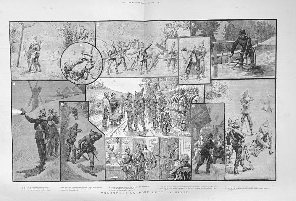 Volunteer Outpost Duty by Night.  1888.