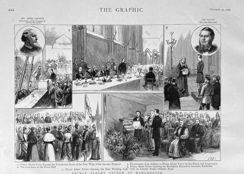 Prince Albert Victor at Manchester, 1888.