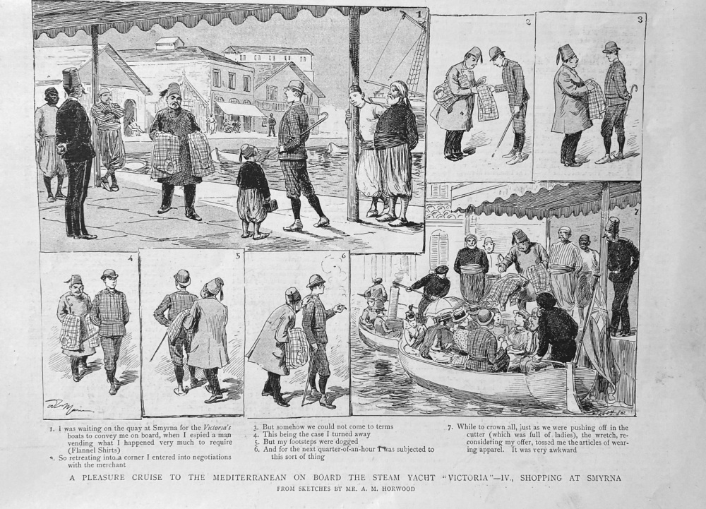 A Pleasure Cruise to the Mediterranean on Board the Steam Yacht "Victoria"-IV., shopping at Smyrna.  1888.