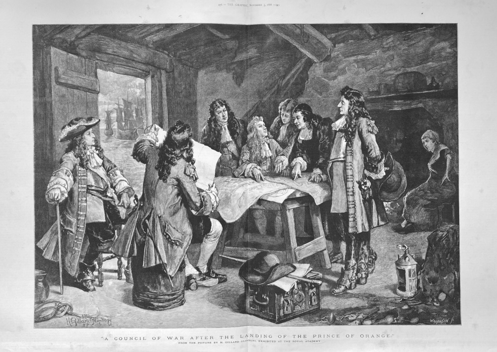 "A Council of War after the Landing of the Prince of Orange".  1888.