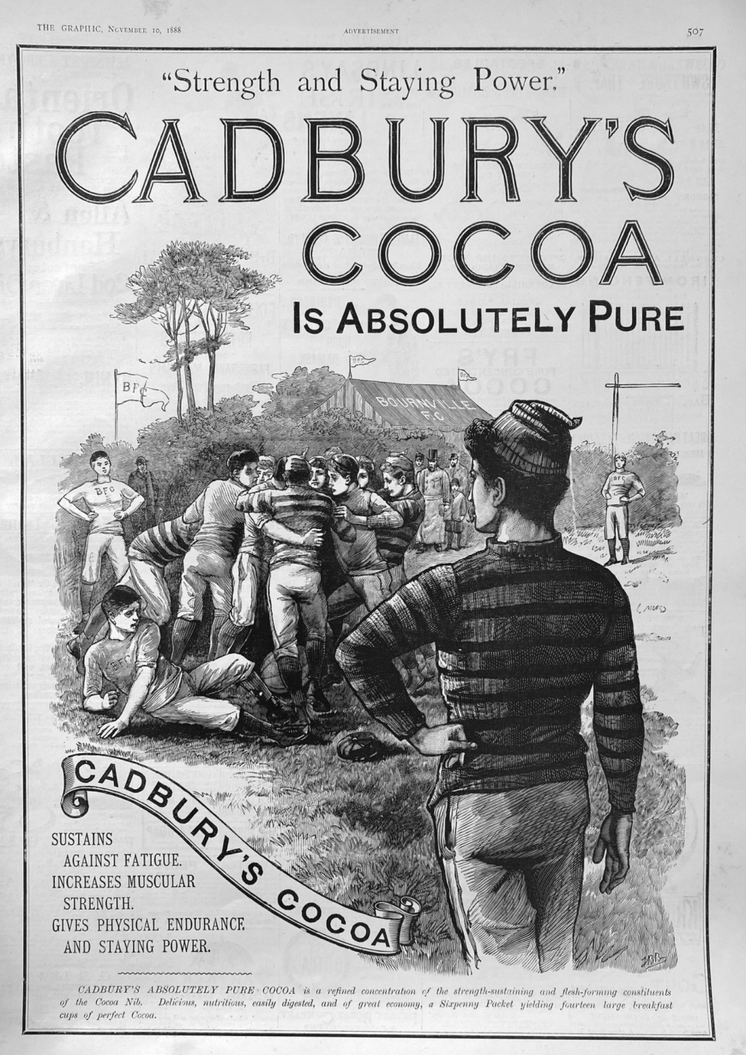 Cadbury's Cocoa.  1888.