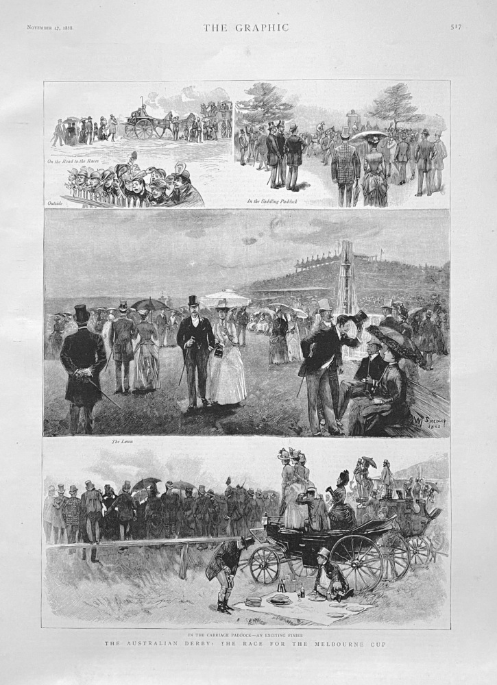 The Australian Derby :  The Race for the Melbourne Cup.  1888.
