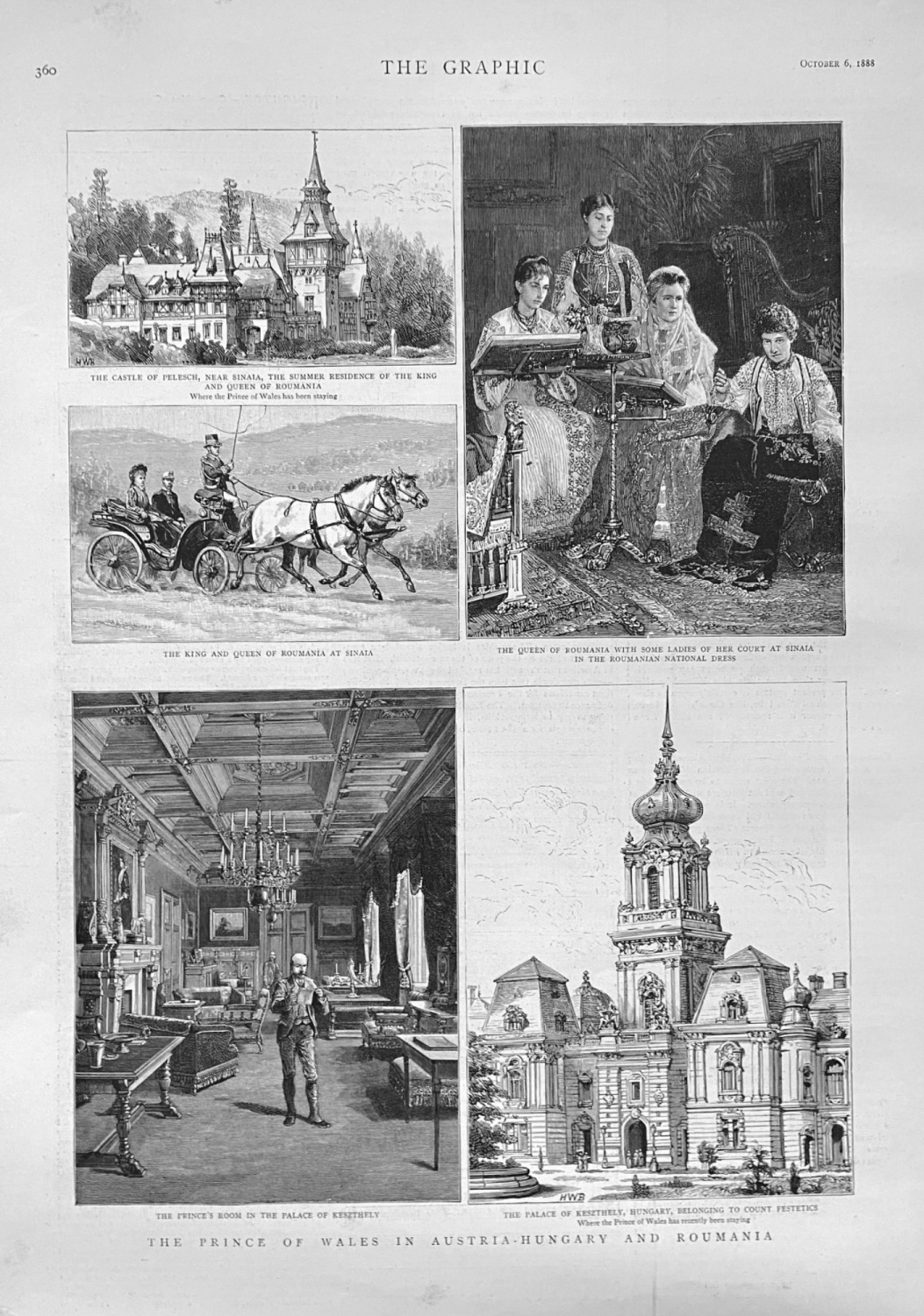 The Prince of Wales in Austria-Hungary and Roumania.  1888.