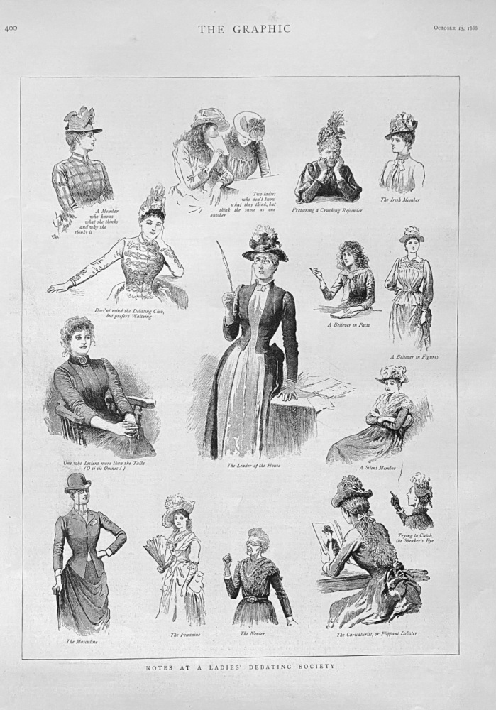 Notes at a Ladies' Debating Society.  1888.