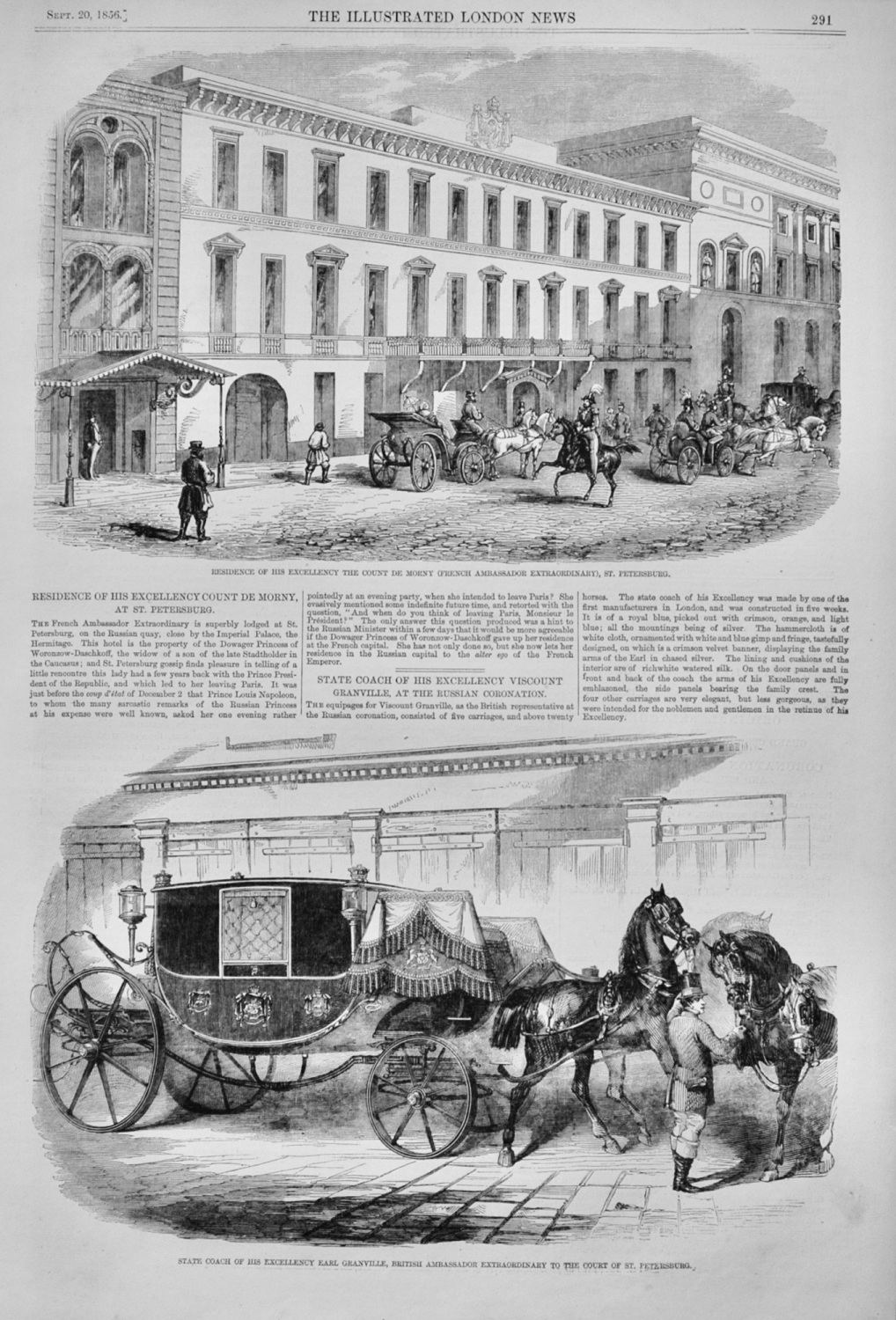 Residence of Count De Morny at St Petersburg