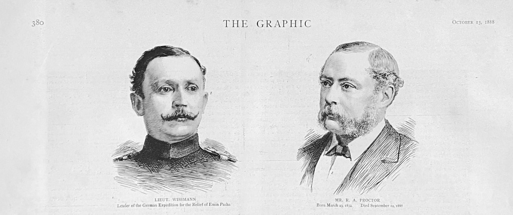 Lieut. Wissmann.   &   Mr. R. A. Proctor.  1888.