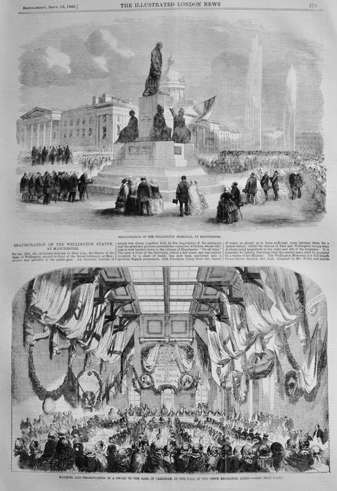 Inauguration of the Wellington Statue at Manchester