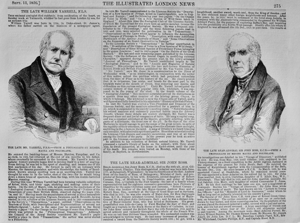 The late William Yarrell, F.I.S.