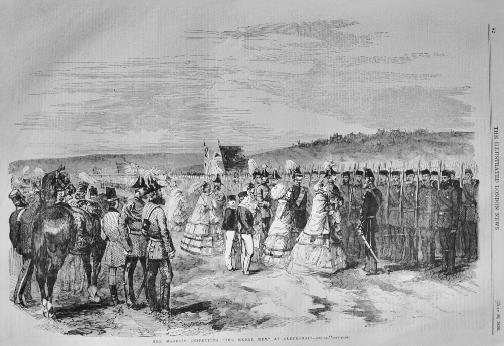 Her Majesty inspecting the Troops at Aldershot
