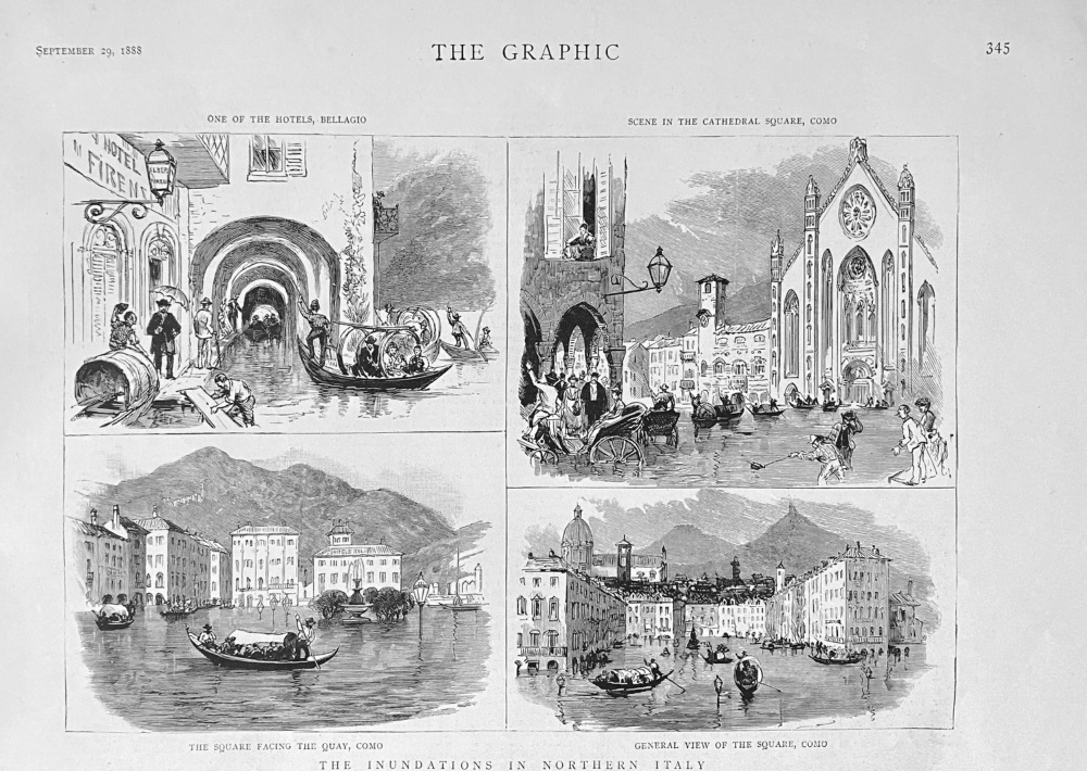 The Inundations in Northern Italy.  1888.