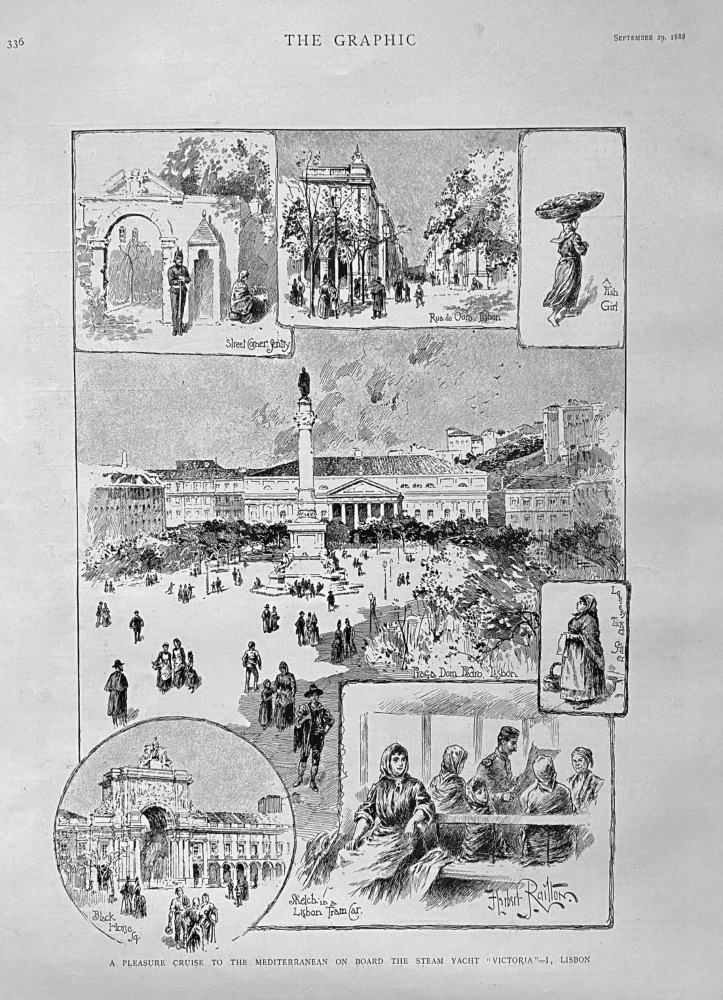 A Pleasure Cruise to the Mediterranean on Board the Steam Yacht "Victoria"-i,  lLisbon.  1888.