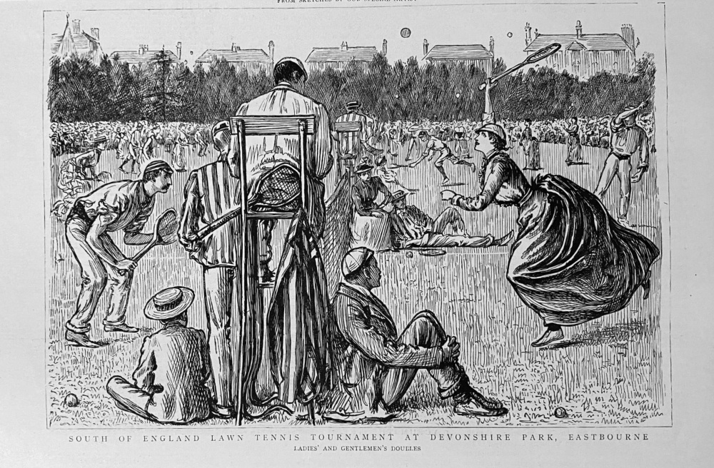 South of England Lawn Tennis Tournament at Devonshire Park, Eastbourne. 1888.