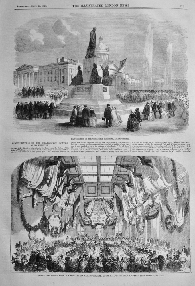 Inauguration of the Wellington Statue at Manchester