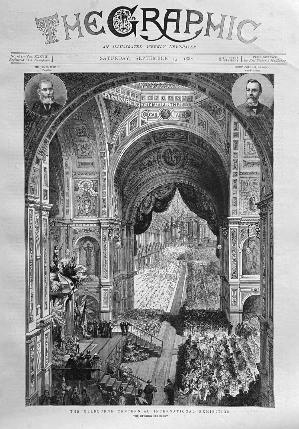 The Melbourne Centennial International Exhibition.  1888.