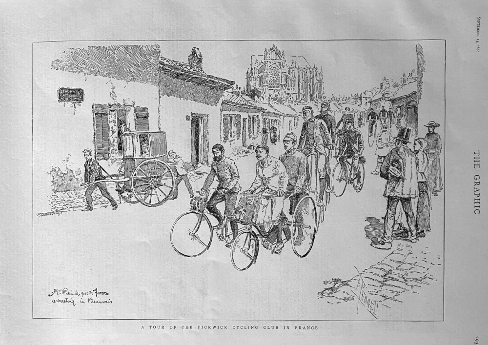 A Tour of the Pickwick Cycling Club in France.  1888.