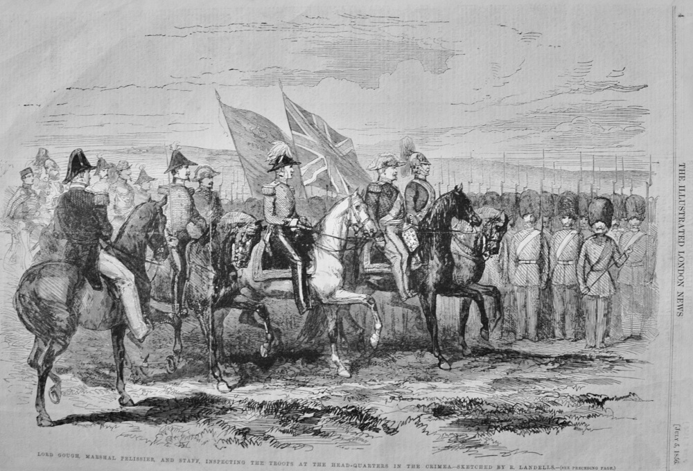 Lord Gough, Marshal Pelissier and Staff in the Crimea