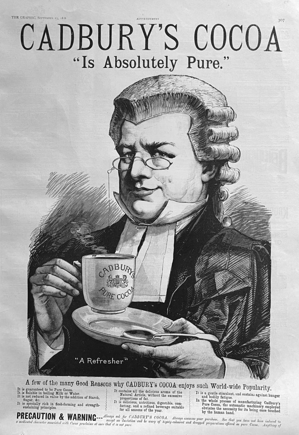 Cadbury's Cocoa. 1888.