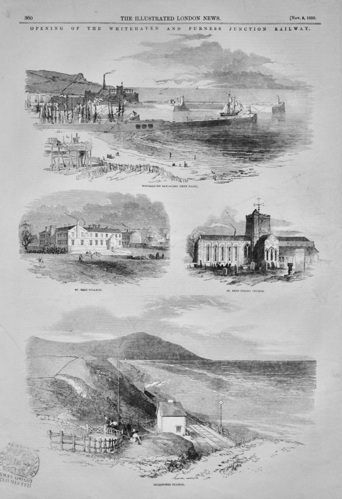 Opening of the Whitehaven and Furness Junction Railway