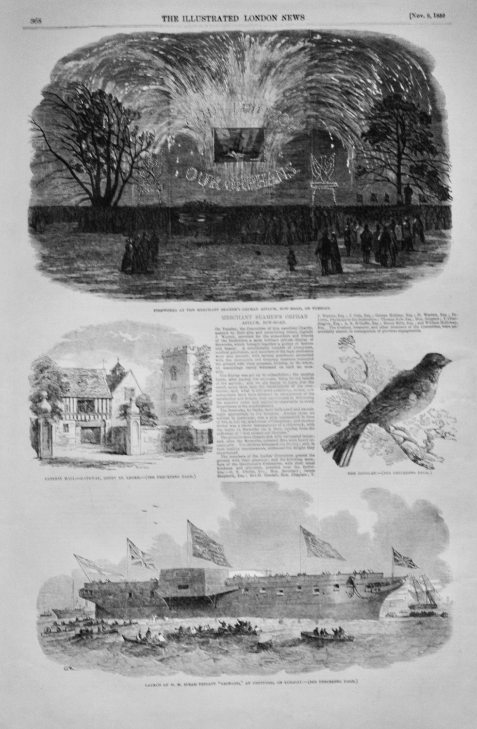 Fireworks at Merchant Seamen's Orphan Asylum