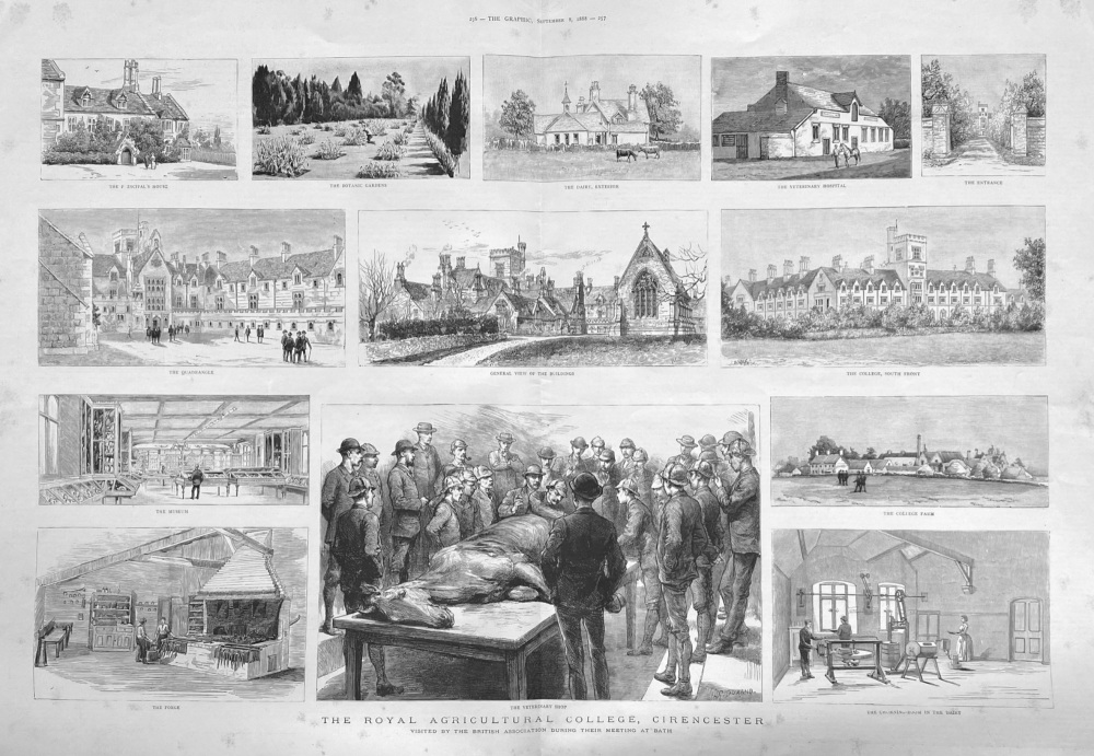 The Royal Agricultural College, Cirencester.  1888.
