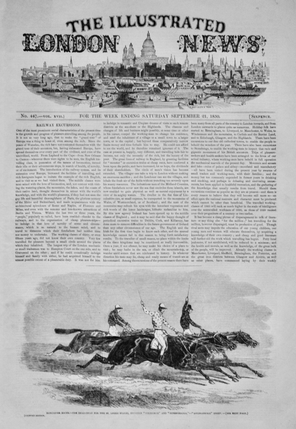 The Illustrated London News, September 21, 1850