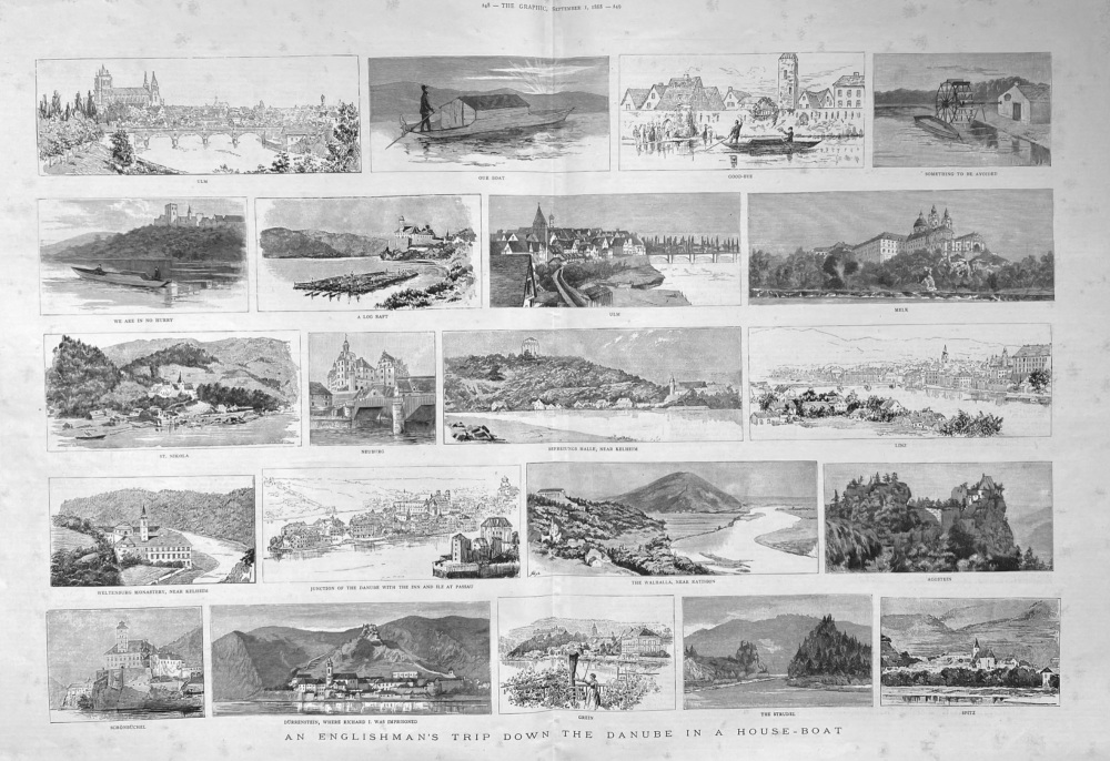 An Englishman's trip down the Danube in a House-Boat.  1888.
