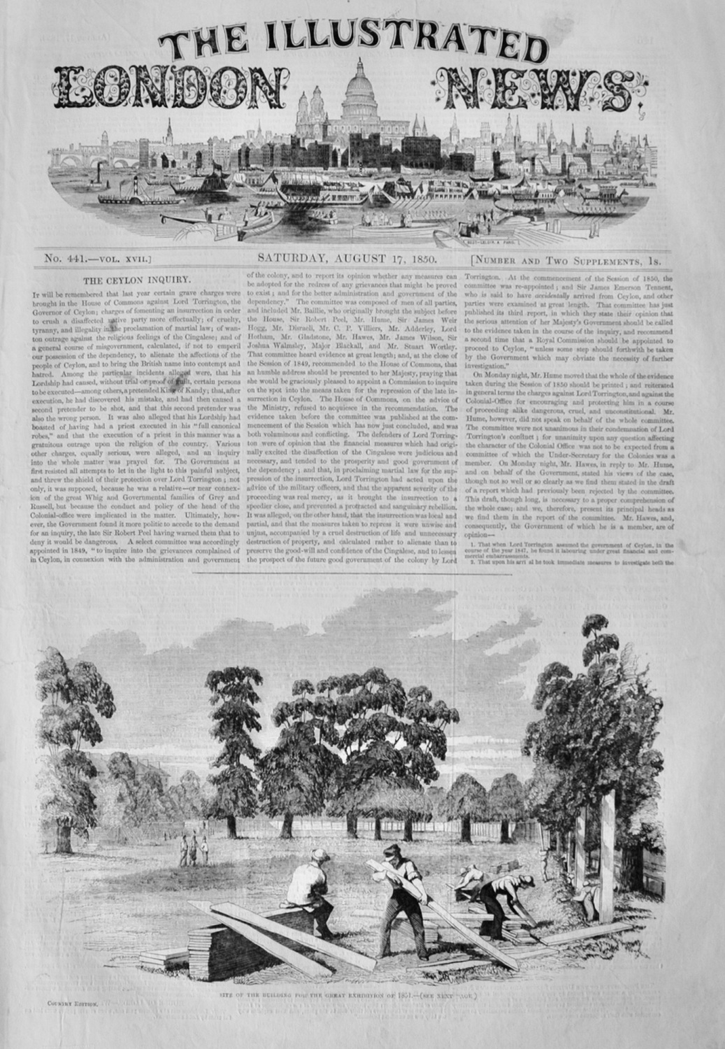 The Illustrated London News - August 17, 1850
