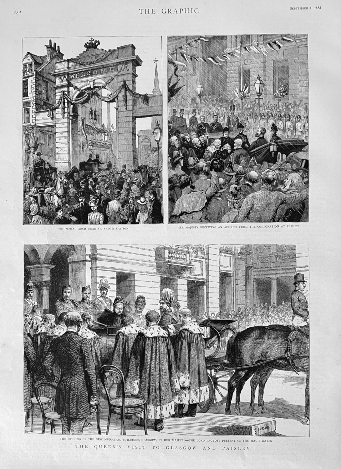 The Queen's Visit to Glasgow and Paisley.  1888.
