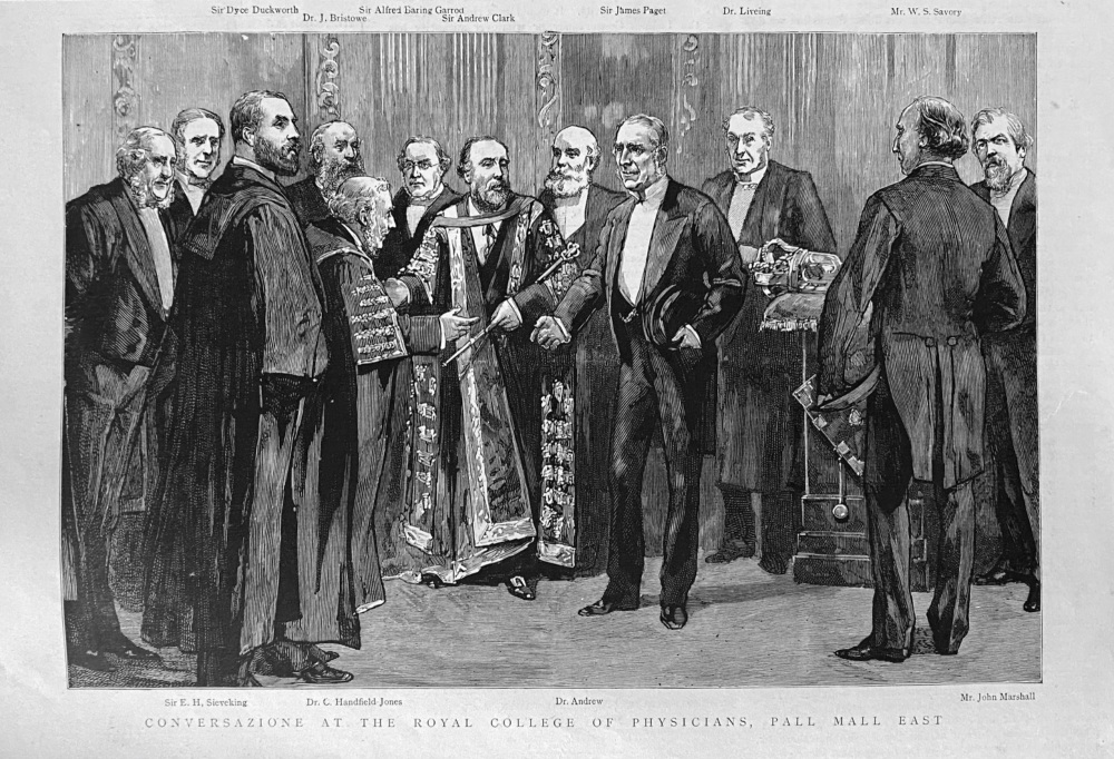 Conversazione at the Royal College of Physicians, Pall Mall East.  1888.