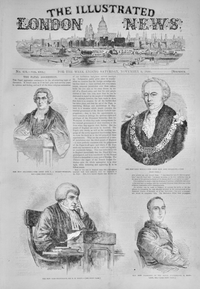 The Illustrated London News, November 9, 1850