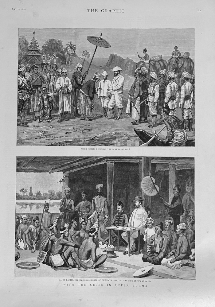 With the Chins in Upper Burma.  1888.
