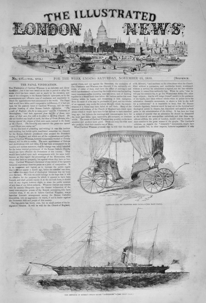 The Illustrated London News - November 23, 1850