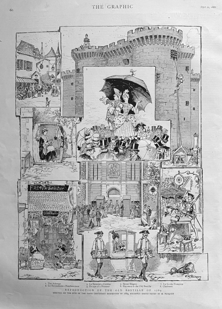Reproduction of the Old Bastille of 1789.   Erected on the Site of the Paris Centenary Exhibition of 1889.