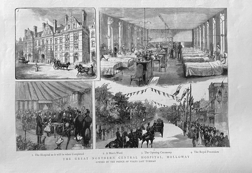 The Great Northern Central Hospital, Holloway.  1888.