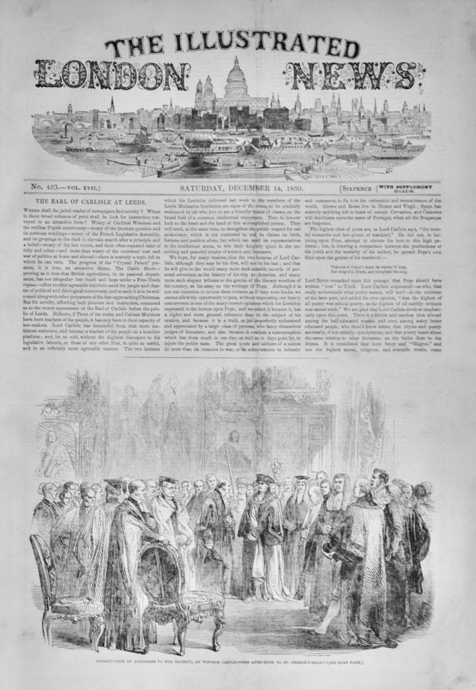 The Illustrated London News - December 14, 1850