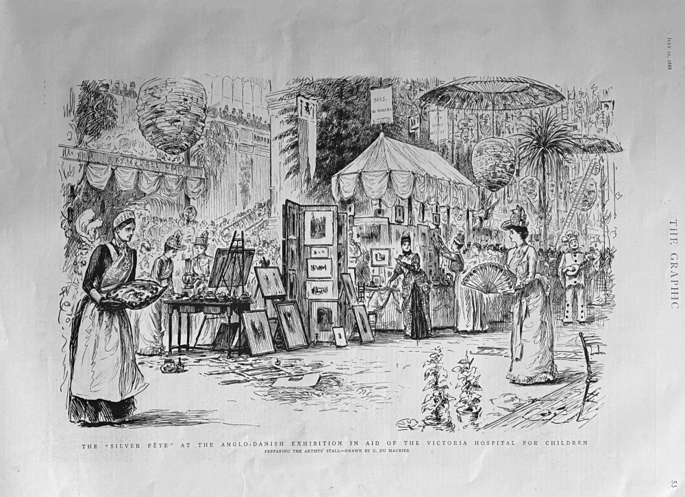 The "Silver Fete" at the Anglo-Danish Exhibition in Aid of the Victoria Hospital for Children.  1888.