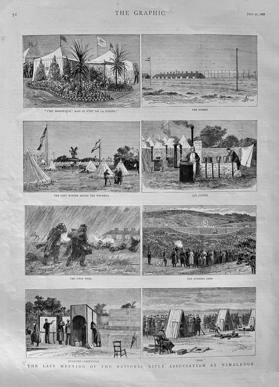 The Last Meeting of the National Rifle Association at Wimbledon.  1888.