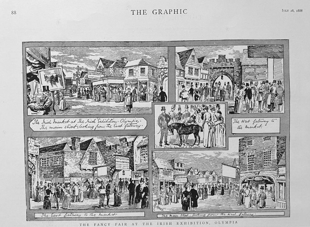 The Fancy Fair at the Irish Exhibition, Olympia.  1888.