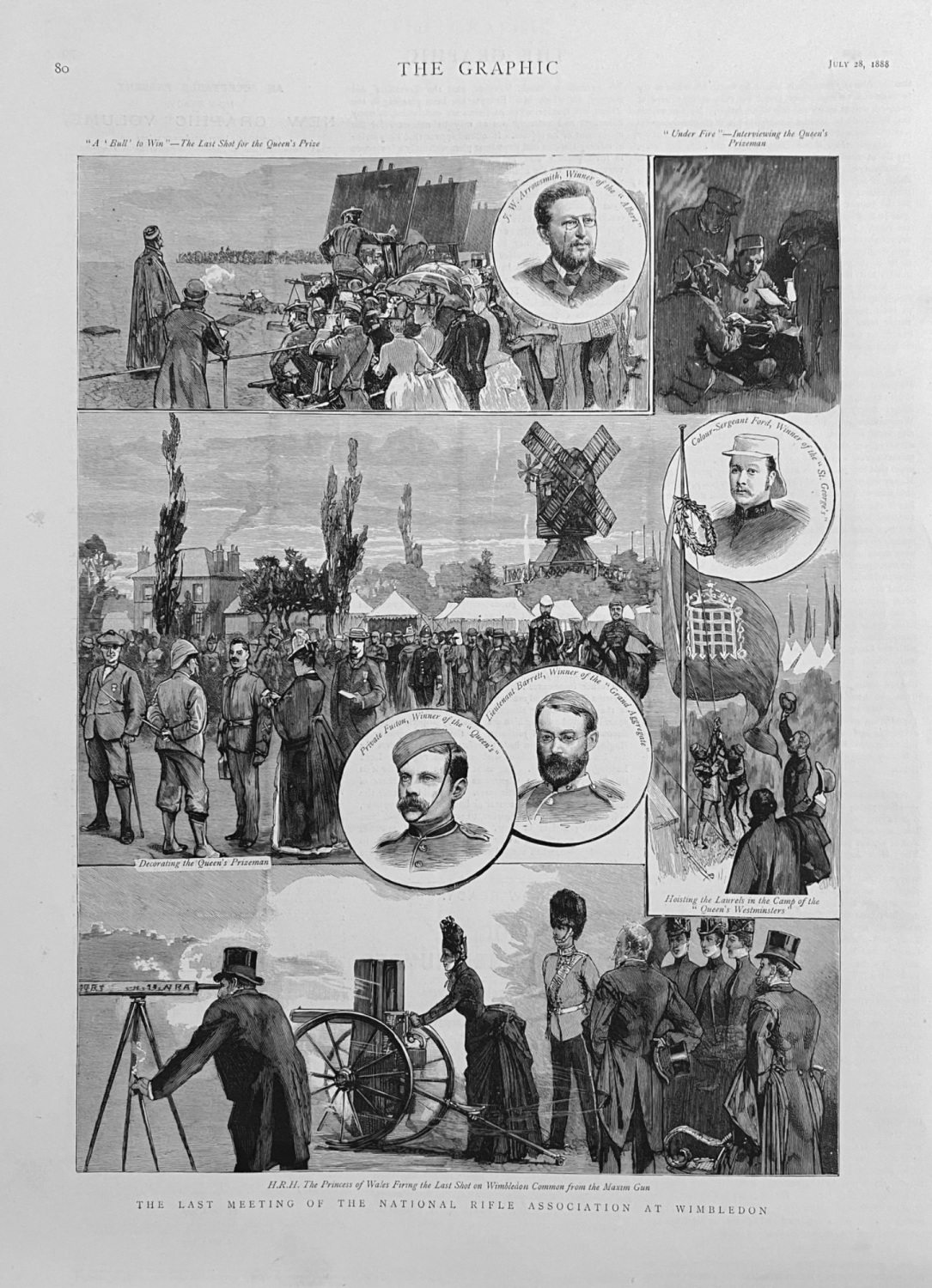 The Last Meeting of the National Rifle Association at Wimbledon.  1888.