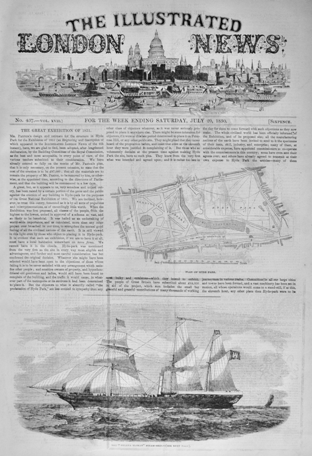 The Illustrated London News - July 20, 1850
