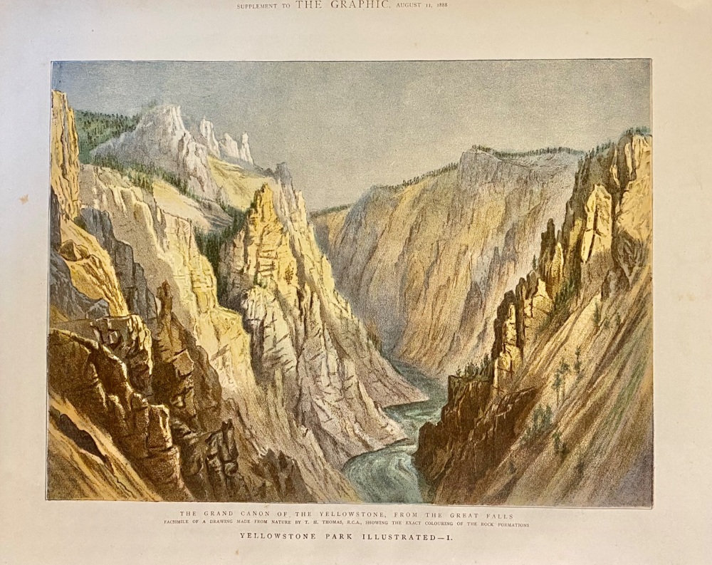 The Grand Canon of the Yellowstone, from the Great Falls.  1888.