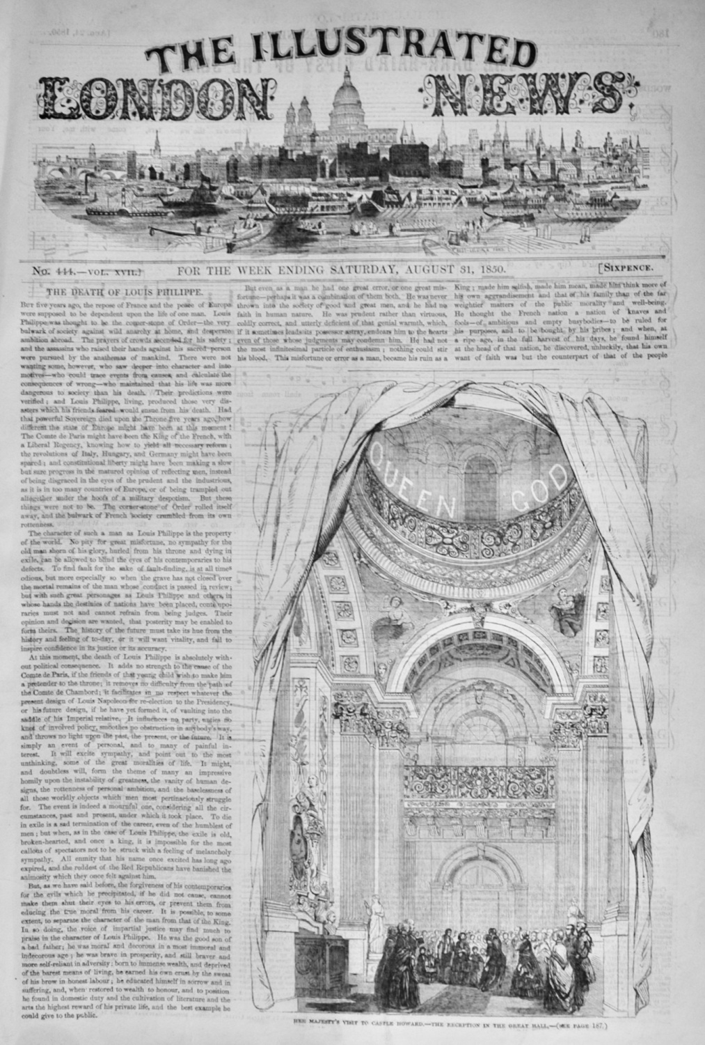 The Illustrated London News, August 31, 1850