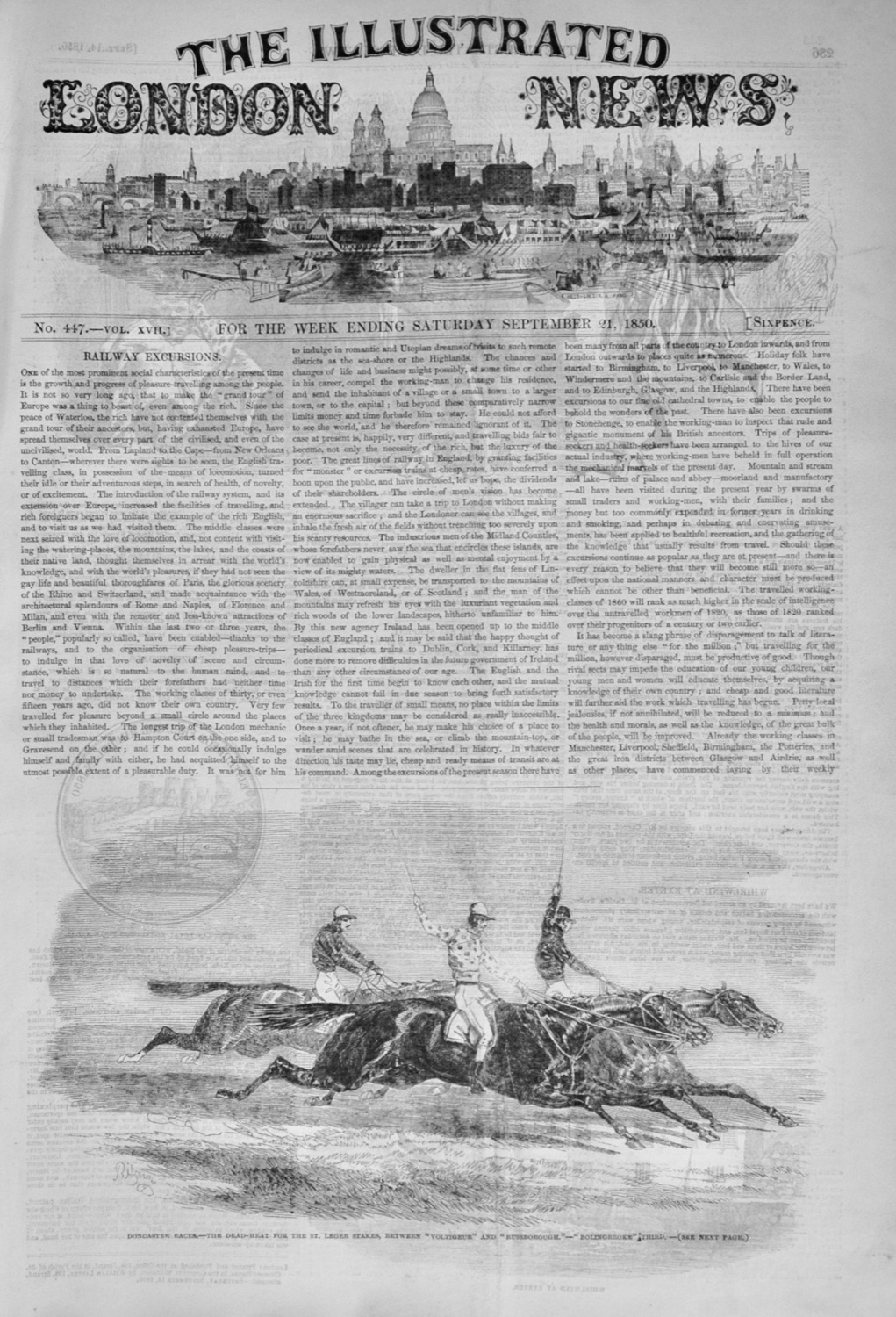 The Illustrated London News - September 21, 1850