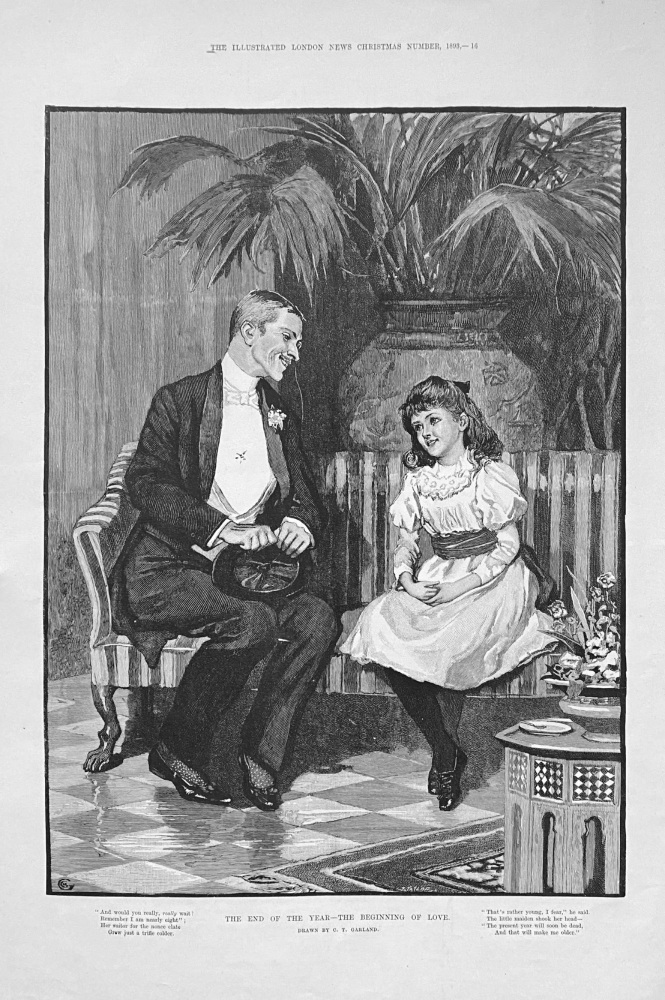 The End of the Year - The Beginning of Love.   &    Watching for Santa Claus.  1893.