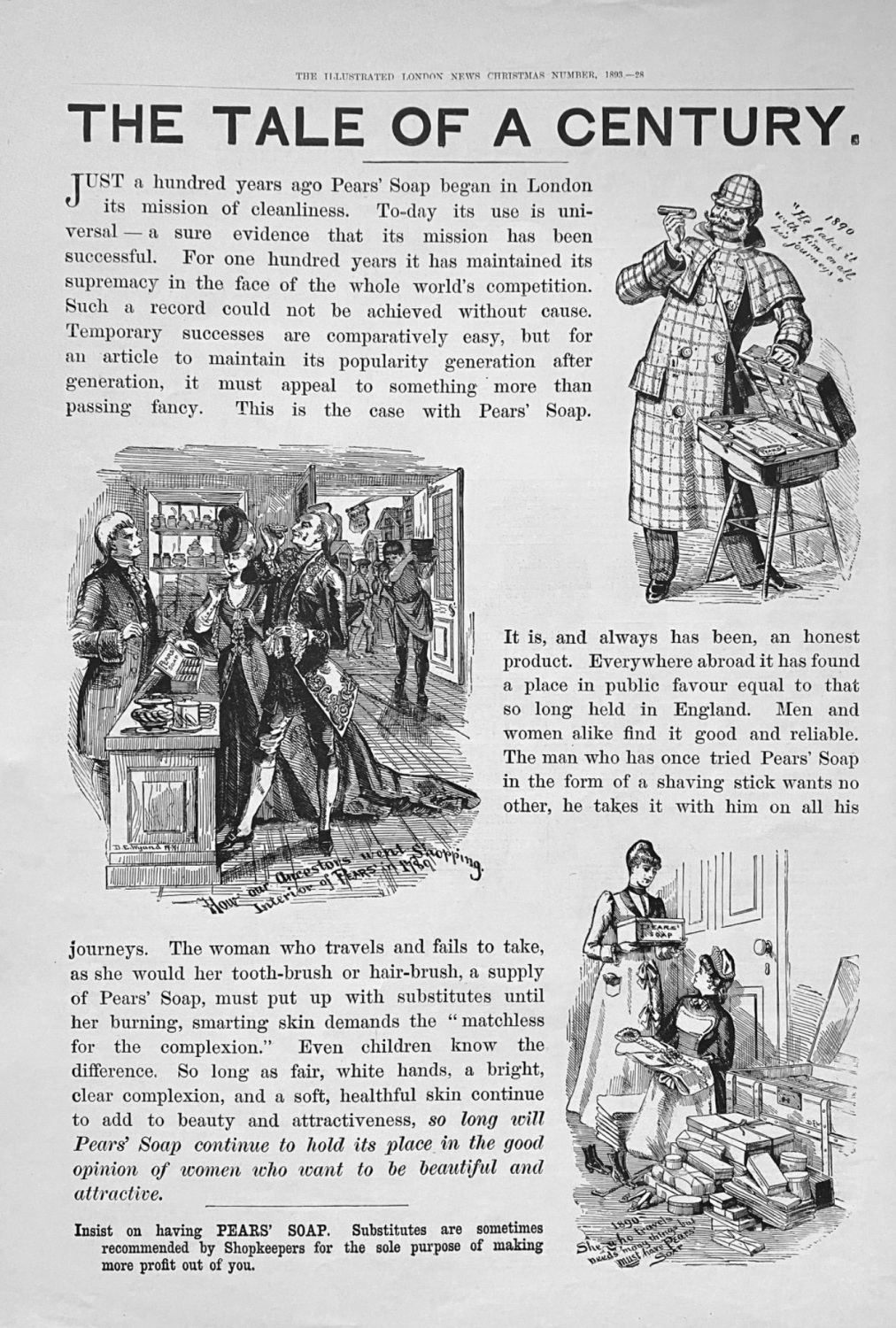 The Tale of a Century.  Pears's Soap.   1893.