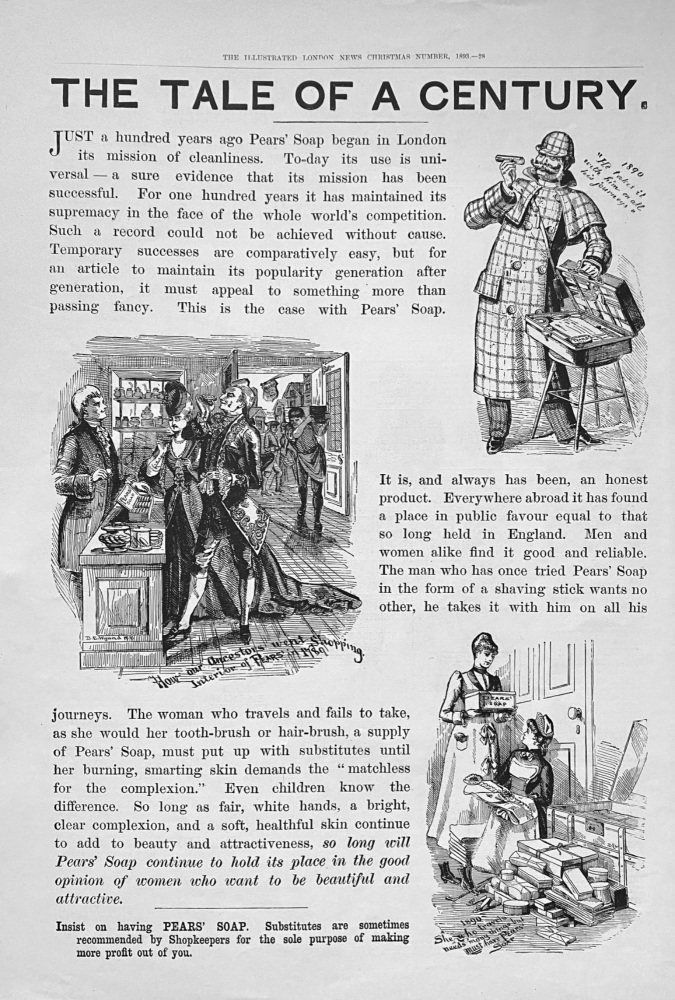 The Tale of a Century.  Pears's Soap.   1893.