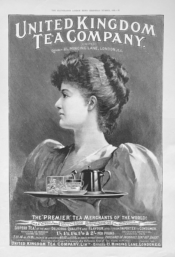 United Kingdom Tea Company.  1893.   &    Brooke's Soap.  1893.